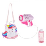 Pistol Baloane de Săpun, Model Unicorn, Capacitate 120ml, Multicolor, Plastic, Oem