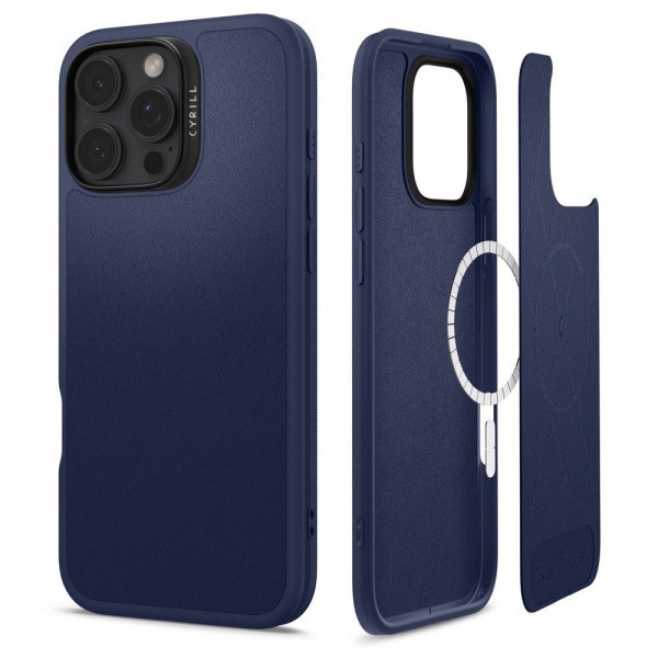Husa MagSafe pentru Apple iPhone 16 Pro Max, Spigen, Cyrill Kajuk, Bleumarin