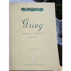 Partitura, Piese lirice, piano solo - Grieg
