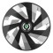 Set 4 Capace Roti, potrivite jantelor de R15, pentru Skoda, model vector black and silver