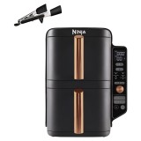 Friteuză cu aer cald Ninja Double Stack XL SL400EUCP, 9.5 L, 2 sertare verticale, 4 niveluri de gătire, design compact, 6 funcții, capacitate 8 por