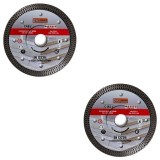 Set 2 discuri diamantate turbo subtire, ceramica, taiere umeda si uscata, 125 mm/22.23 mm, Richmann Exclusive