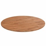 Cumpara ieftin Blat de masa rotund maro deschis &Oslash;80x1,5 cm lemn stejar tratat