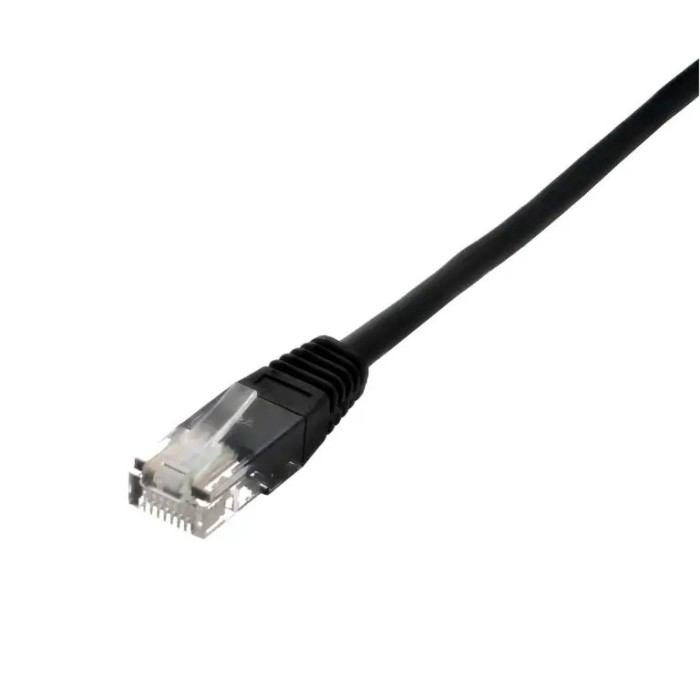 Cablu de retea UTP Well cat5e patch cord RJ45 2m negru UTP-0008-2BK-WL