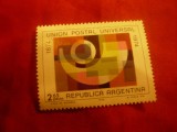 Serie Argentina 1974 - 100 Ani UPU , 1 valoare