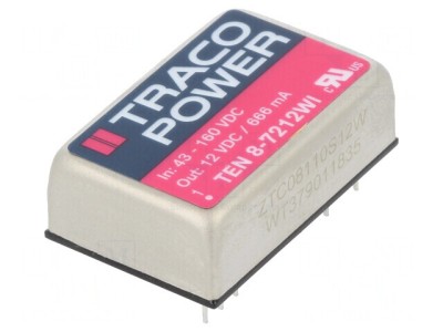 Convertor DC/DC 8W 43-160V la 12V 666mA DIP24 foto