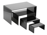 Pod de prezentare sticla acrilica neagra 115 x 235 x 160 mm