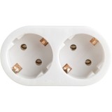 Multistecker Bachmann 921.017, 2 prize Schuko, Alb