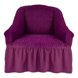 Husa Fotoliu Elastica cu Volane, Mov - HEP58