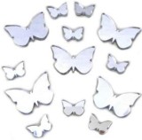 Cumpara ieftin Set 100 Oglinzi Acrilice, in Forma de Fluture, Autoadezive, 40x4 cm si 60x3 cm, Premium, Argintiu, CBD CORAL BEST DEALS Argintiu 3 cm 4 cm 3 cm Argint