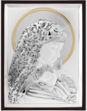 Fecioara cu Pruncul 10 x 13 cm argint aur