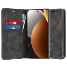 Husa piele Xiaomi Redmi Note 15 Pro+ 5G Asteroid GSM Confy Cover, negru