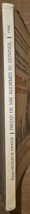 PREOTI DE MIR ADORMITI IN DOMNUL de PREOTUL NICULAE M POPESCU , BUCURESTI 1942