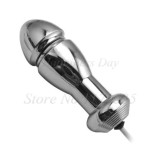 Dop Anal Plug Bullet Shape Handle Sex Play cu Electrostimulare, L, Rosu