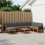 Cumpara ieftin Set de canapele de exterior 9 buc. 8-Locuri Natural si Antracit