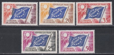 Franta 1958,1959 - Steagul Consiliului Europei, 2 Serii, MNH foto