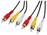 Cablu RCA 3 Mufe 1.5m Nichelat, Goobay