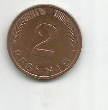 No(3) moneda- Germania DDR- 2 Pfennig 1991A foto