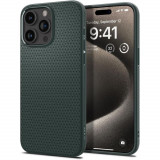 Cumpara ieftin Husa pentru iPhone 15 Pro Max, Spigen Liquid Air, Abyss Green