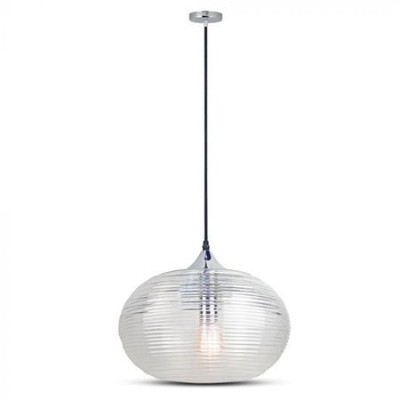 Pendul tavan 35cm sticla trasnparenta - diamond foto