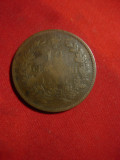 Moneda 10 centesimi 1863 Victor Emanuel Italia ,bronz , cal. medie, Europa