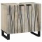 Set dulap baie 2 buc. Alb Lemn de mango solid - 3