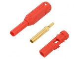 Soclu Banană 2mm Aurit 38.2mm Roșu