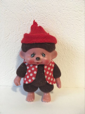 Monchhichi maimutica maimuta jucarie vinil 13 cm, deosebita foto