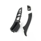 Cumpara ieftin Set manere interioare portiere fata + ornament buton geam, pentru BMW seria 5 F10 F11 F18 - Negru