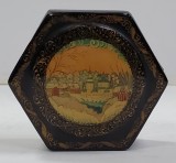 Cutie hexagonala Papier Mache, Mstera, Rusia, Secol XX