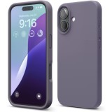 Husa Soft Touch, slim, ALC Mobile, anti soc, compatibila cu IPhone 16 Plus, Mov Inchis Tpu