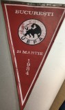 Fanion extrem de rar Dinamo București - Dinamo Minsk 1984 CCE Sferturi retro RSR