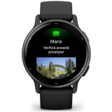 Smartwatch Garmin vivoactive 5, GPS, 42mm, curea silicon, Slate/Black