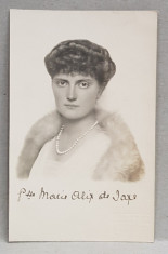 PRINTESA MARIE ALIX DE SACHSEN , FOTOGRAFIE TIP CARTE POSTALA, FOTOGRAF ADOLF DOUS , DRESDA , MONOCROMA, NECIRCULATA , PERIOADA PRIMULUI RAZBOI MONDIA foto