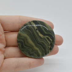 Cabochon jasp zebra verde 44x45x6mm c28