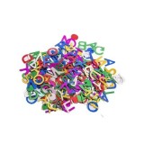 Accesorii creatie - litere metal, cu sclipici, set 10-14g, Colorarte