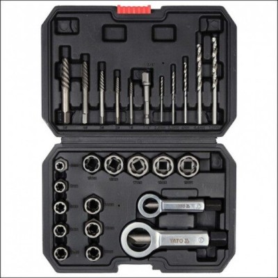 Kit universal pentru șuruburi și piulițe rupte 26 piese Yato YT-06037 foto