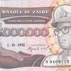 Bancnota Zair 5.000.000 Zaires 1993 - P46 UNC