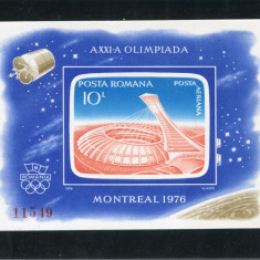 1976 , Lp 915 , J. O. de vara Montreal 1976 , colita nedantelata - MNH