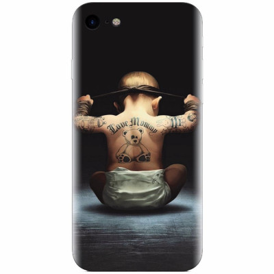 Husa silicon pentru Apple Iphone 6 Plus, Body Builder Cute Baby Tattoo foto