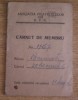 QW13 6 - 1965 - Carnet de membru - Asociatia filatelistilor din RPR, Documente