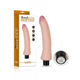 Vibrator Ultrarealistic Cyberskin, Real Softee, 10 Vibratii, [24 cm x 3,8 cm] (DB)#