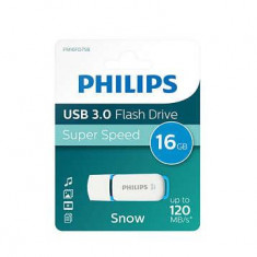 Stick USB Philips FM16FD75B/00, 16GB, Editia Snow, USB 3.0 (Alb/Albastru)