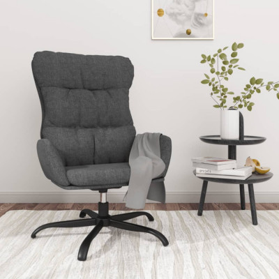 vidaXL Scaun de relaxare, gri &amp;icirc;nchis, material textil 341177 foto