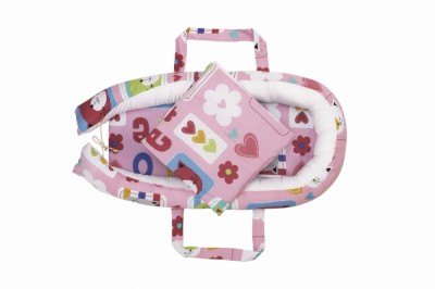 Set Baby Nest Somnart: Cosulet bebelusi + Salteluta 42x84x2cm + Paturica 70x70cm, model Pisicute foto