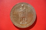 Inaugurarea statuii lui Miron Costin in Iasi medalie din bronz argintat 1888