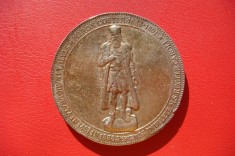 Inaugurarea statuii lui Miron Costin in Iasi medalie din bronz argintat 1888