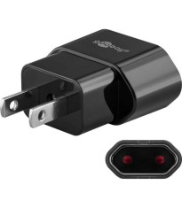 Adaptor de retea SUA/Japonia tata la Euro Europa mama 10A 2500W negru Goobay 45344