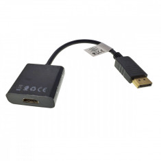 Cablu convertor cu adaptor, Lanberg 40872, DisplayPort (DP) tata la HDMI mama, uni-directional, rezolutie Full HD 1080p la 60Hz