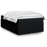vidaXL Pat box spring cu saltea, negru, 120x200 cm, textil 3285562